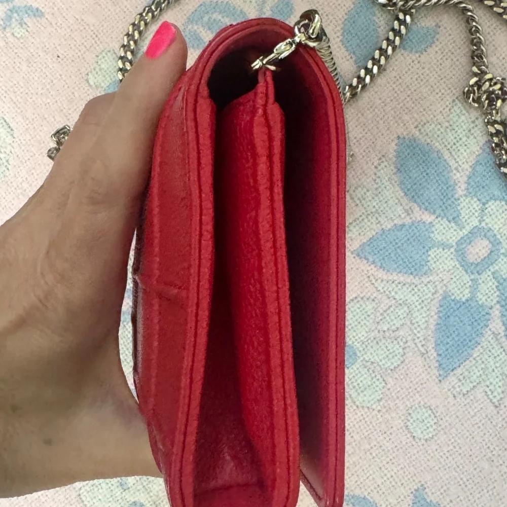 Authentic Christian Dior *Croisier* WOC Crossbody Bag Grained Calfskin Diorama - Picture 10 of 11